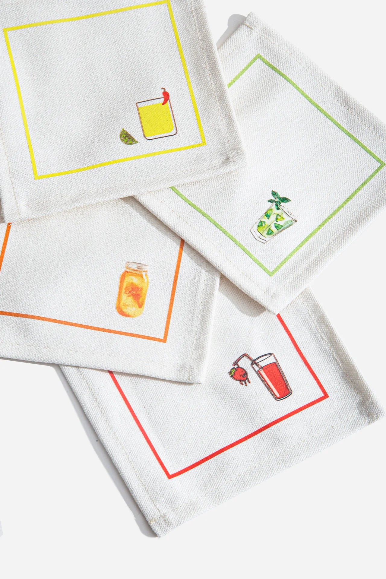Coasters with drinks