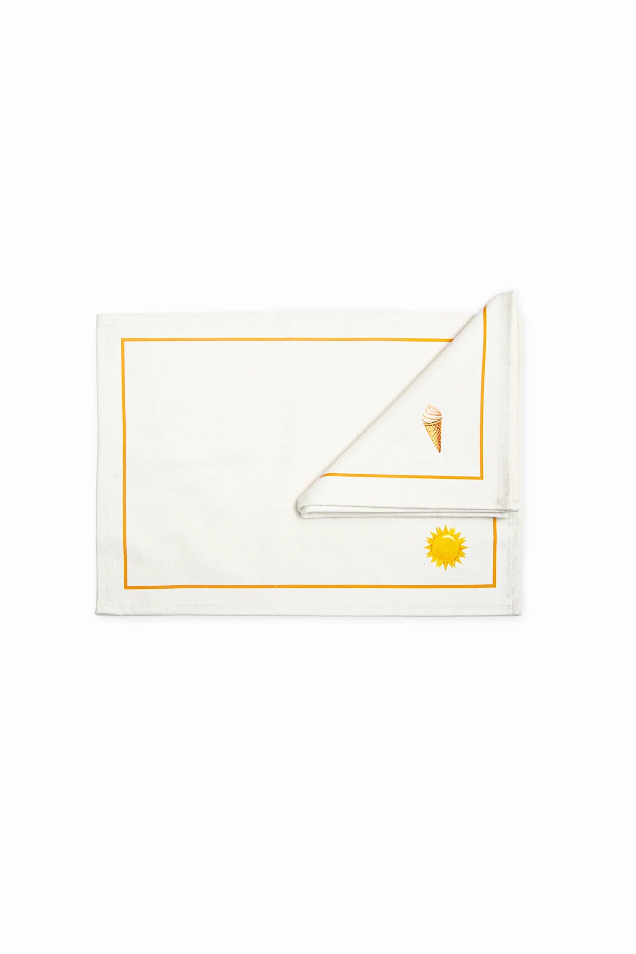 Napkins & Placemats set with colored borders