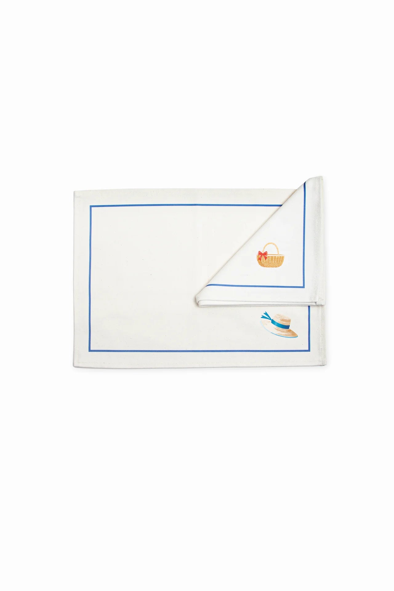 Napkins & Placemats set with colored borders